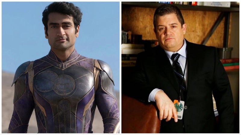 Kumail Nanjiani and Patton Oswalt, seen here in Marvel roles, ain't afraid of no ghosts. (Image: Disney)