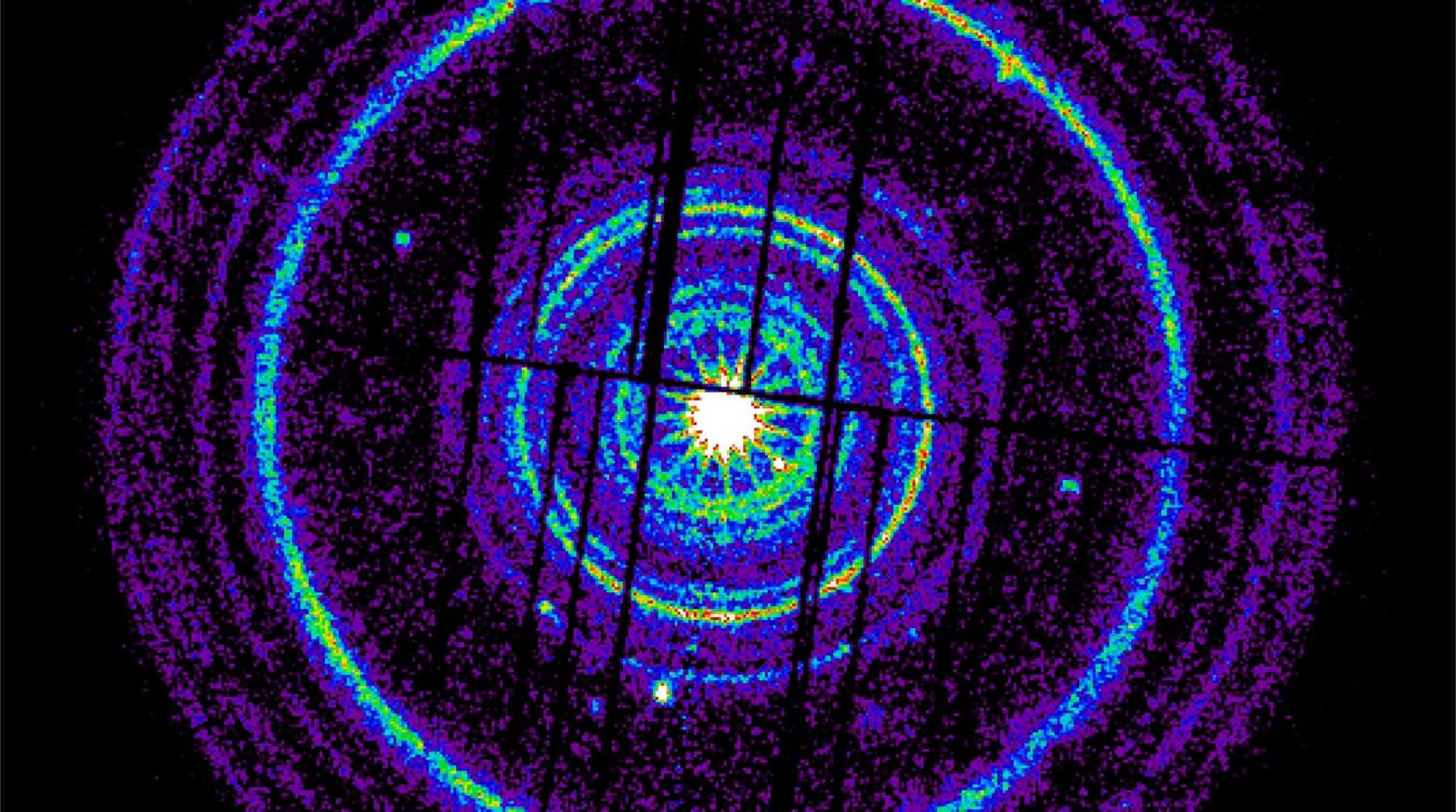 The gamma ray burst as seen by the European Space Agency's XMM-Newton observatory. (Image: ESA/XMM - Newton/M. Rigoselli (INAF))