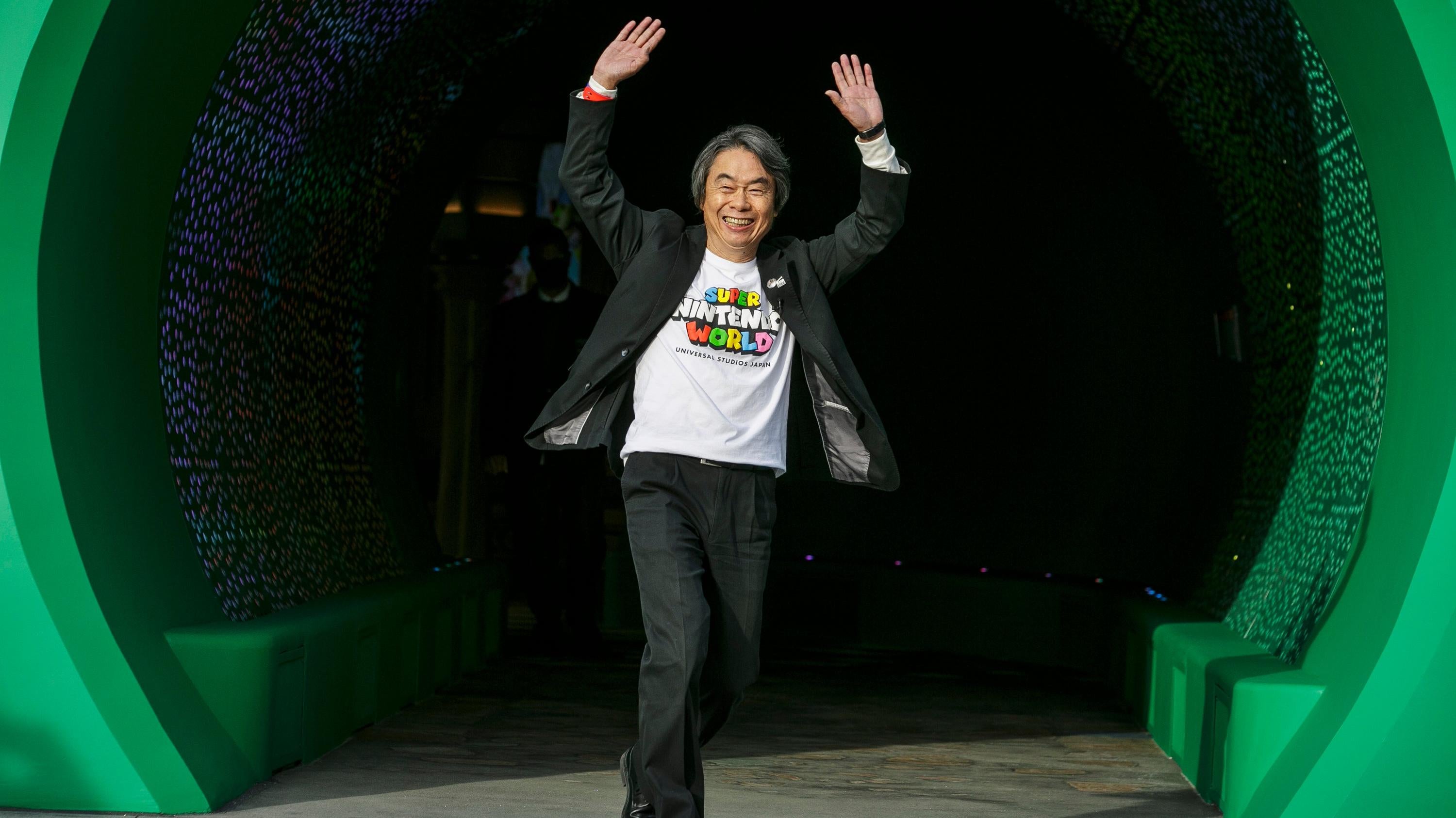 Miyamoto, creator of Mario and Zelda, at opening of Super Nintendo World (Image: Universal Studios Hollywood)