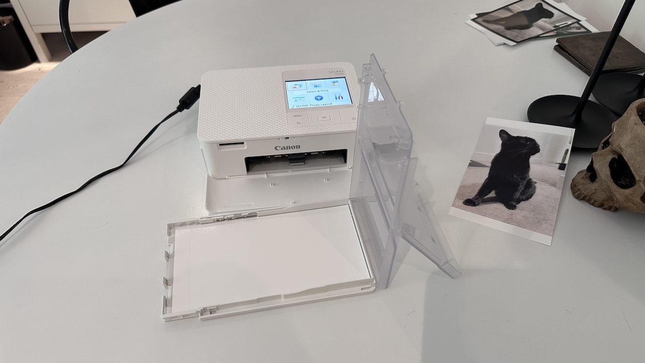 Canon SELPHY CP-1500 Setup, Install photo Film, Load Paper Tray