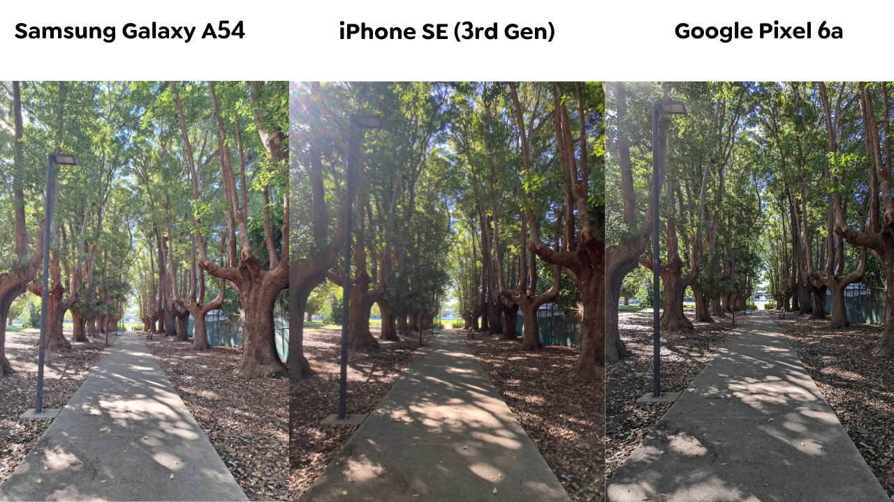 Galaxy A54 iPhone SE Pixel 6a