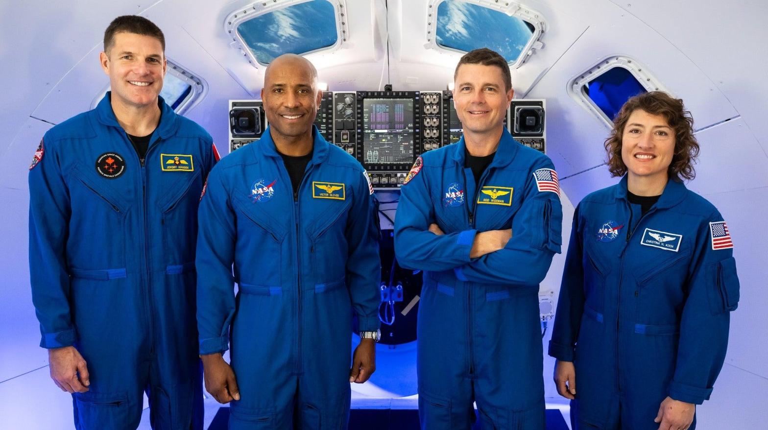 The Artemis 2 crew: Astronauts Jeremy Hansen, Victor Glover, Reid Wiseman, and Christina Koch. (Photo: NASA)