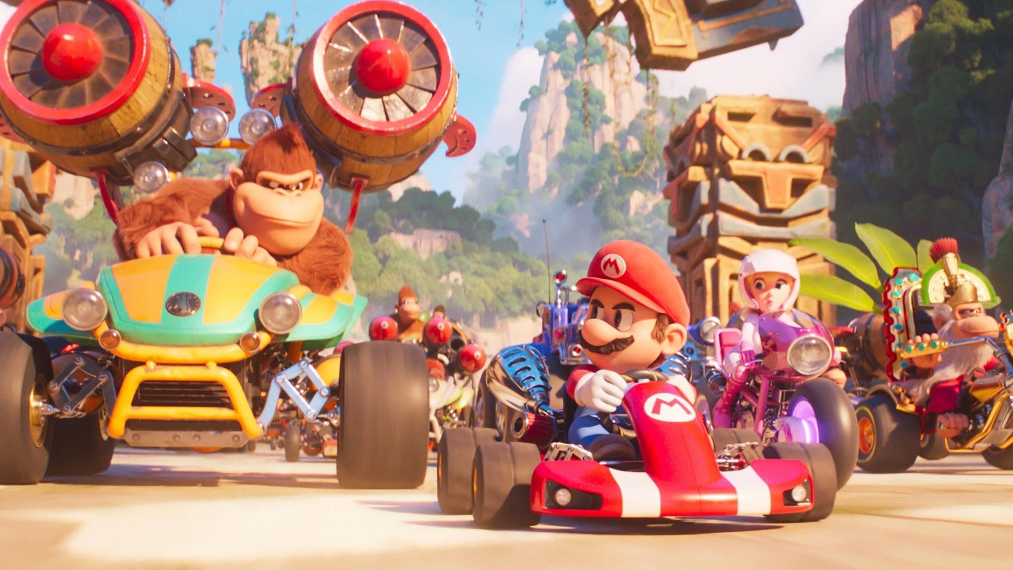 The Mario Kart scene is admittedly, pretty great. (Image: Universal)