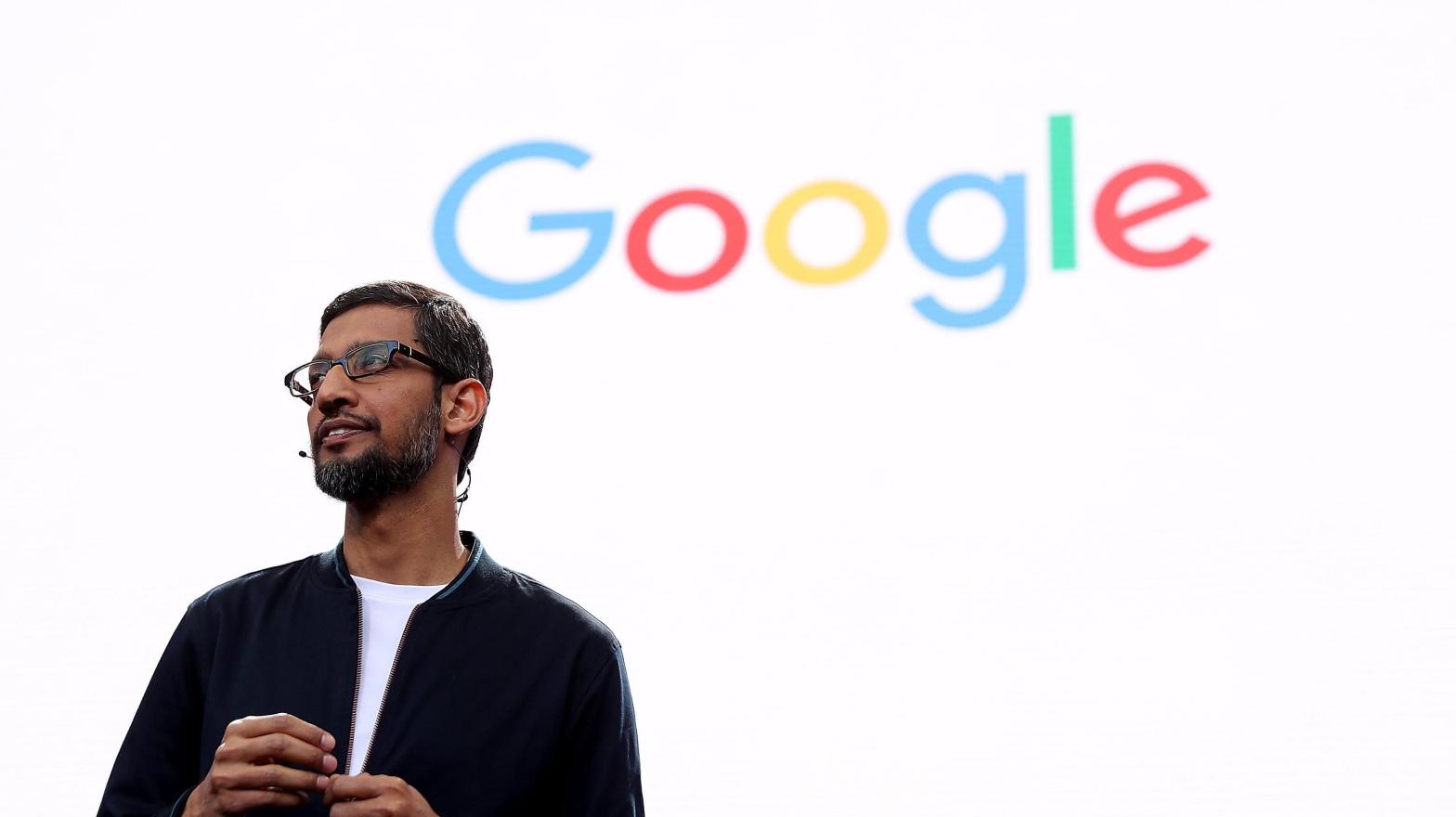Pichai said that the company is working on several different AI-based search products that could help Google move away from the link-based search that it popularised. (Image: Justin Sullivan, Getty Images)