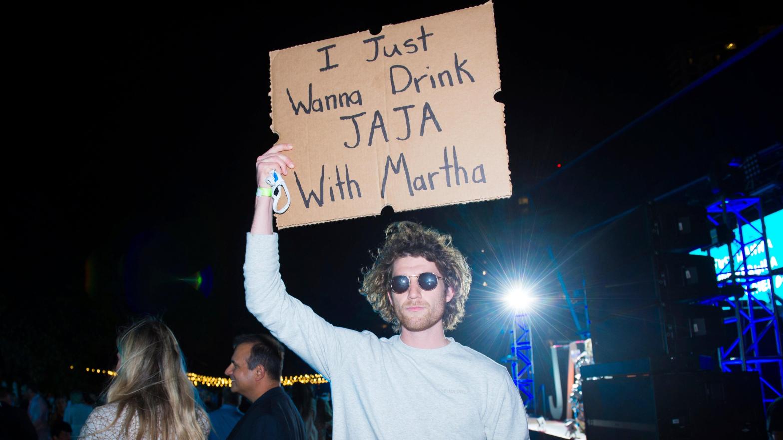 Seth Phillips, AKA Dude With Sign, in 2021. (Image: Scott Roth, AP)