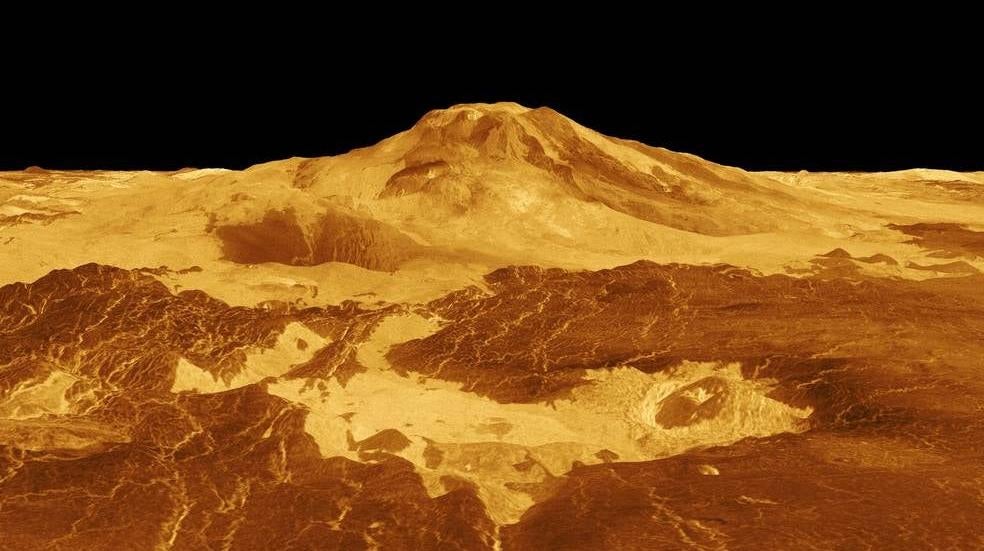 A computer-generated image of the surface of Venus. (Illustration: NASA/JPL)