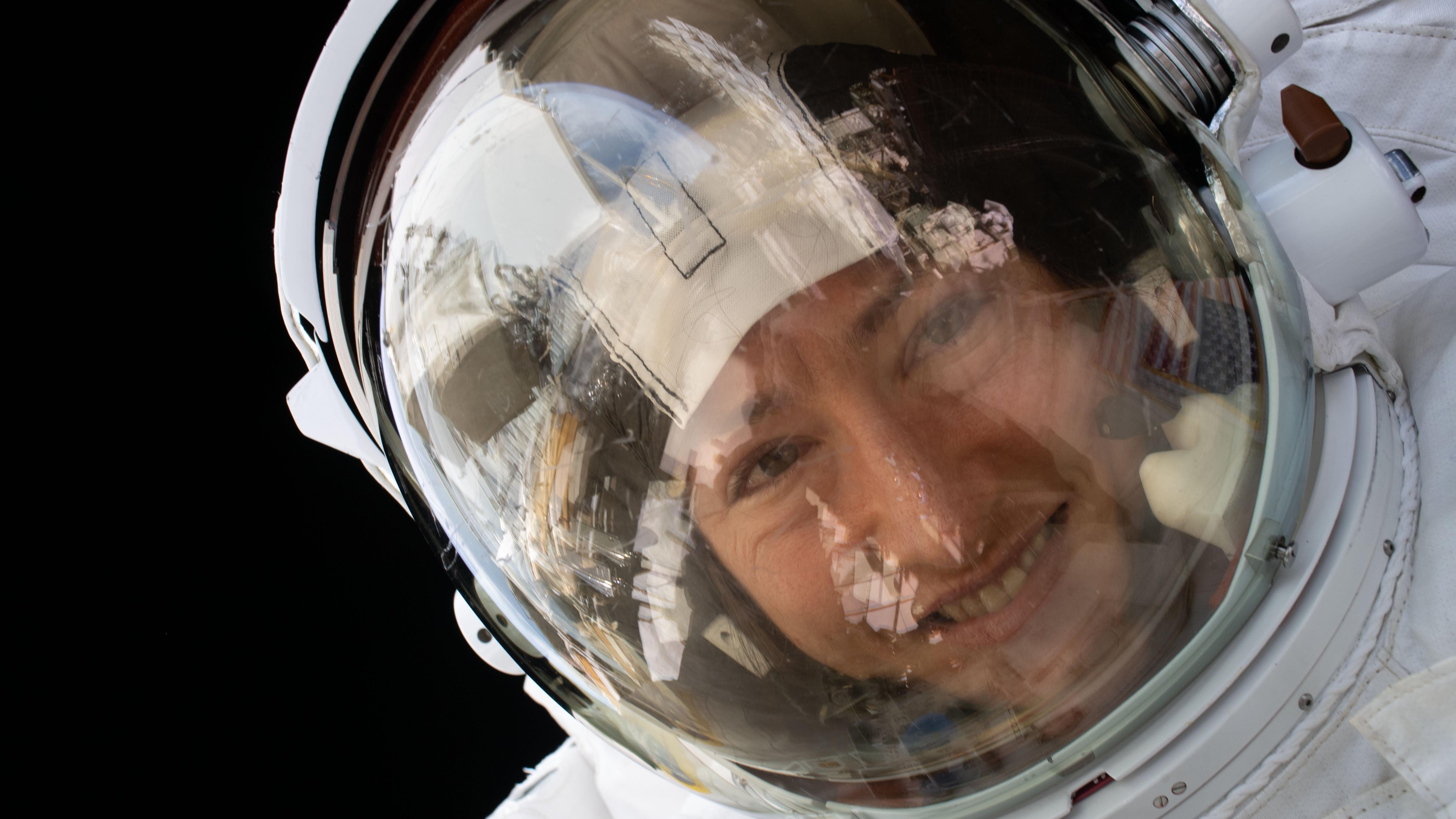 Christina Koch during a spacewalk on January 15, 2020. (Photo: NASA)