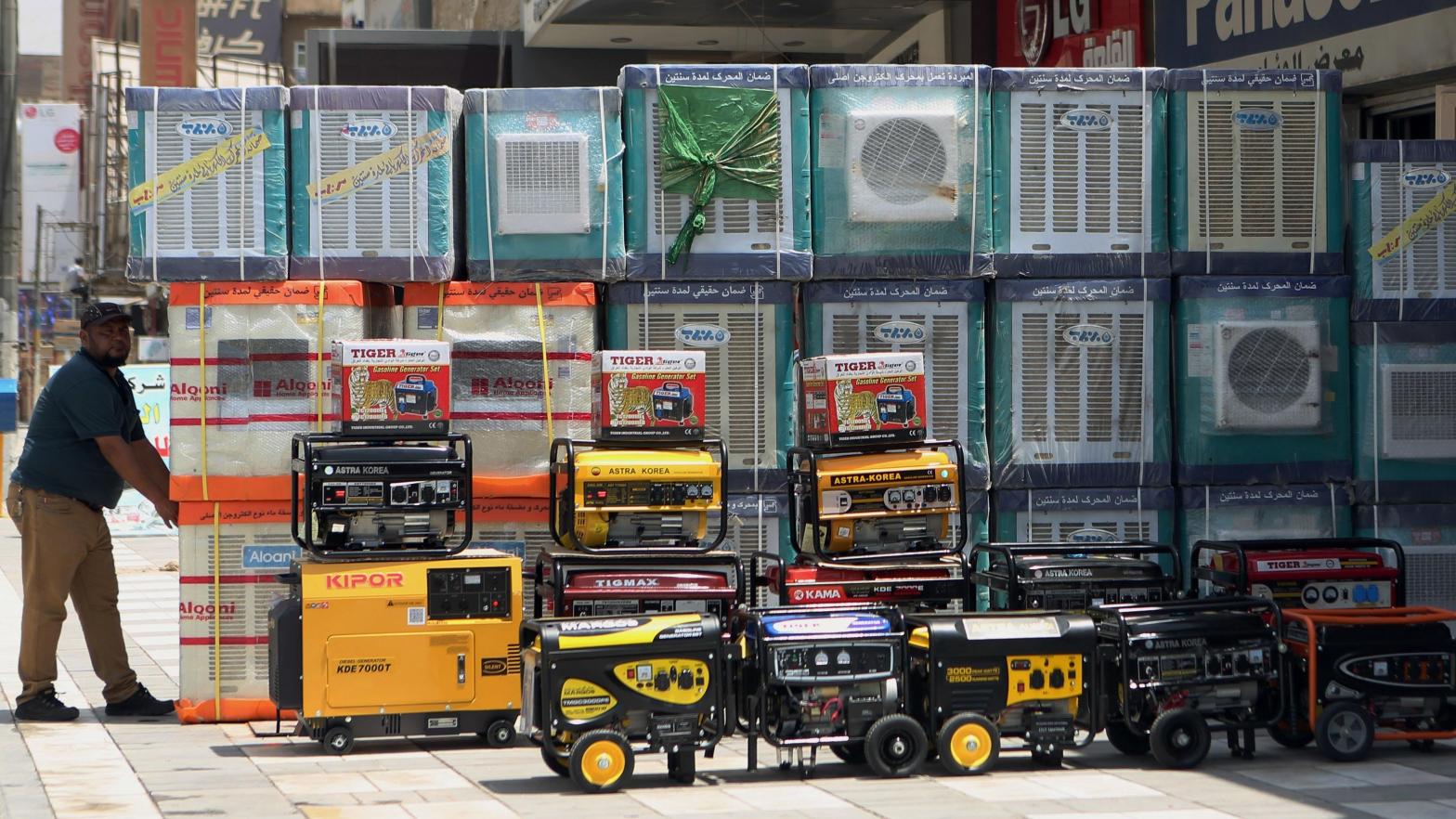 Air conditioners and power generators in Baghdad, Iraq. (Photo: Khalid Mohammed, AP)