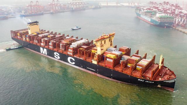 The World’s Largest Container Ship Is Bigger Than the Empire State Building