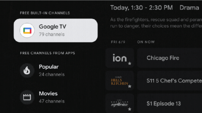 Google TV Adds Hundreds of New Free Channels