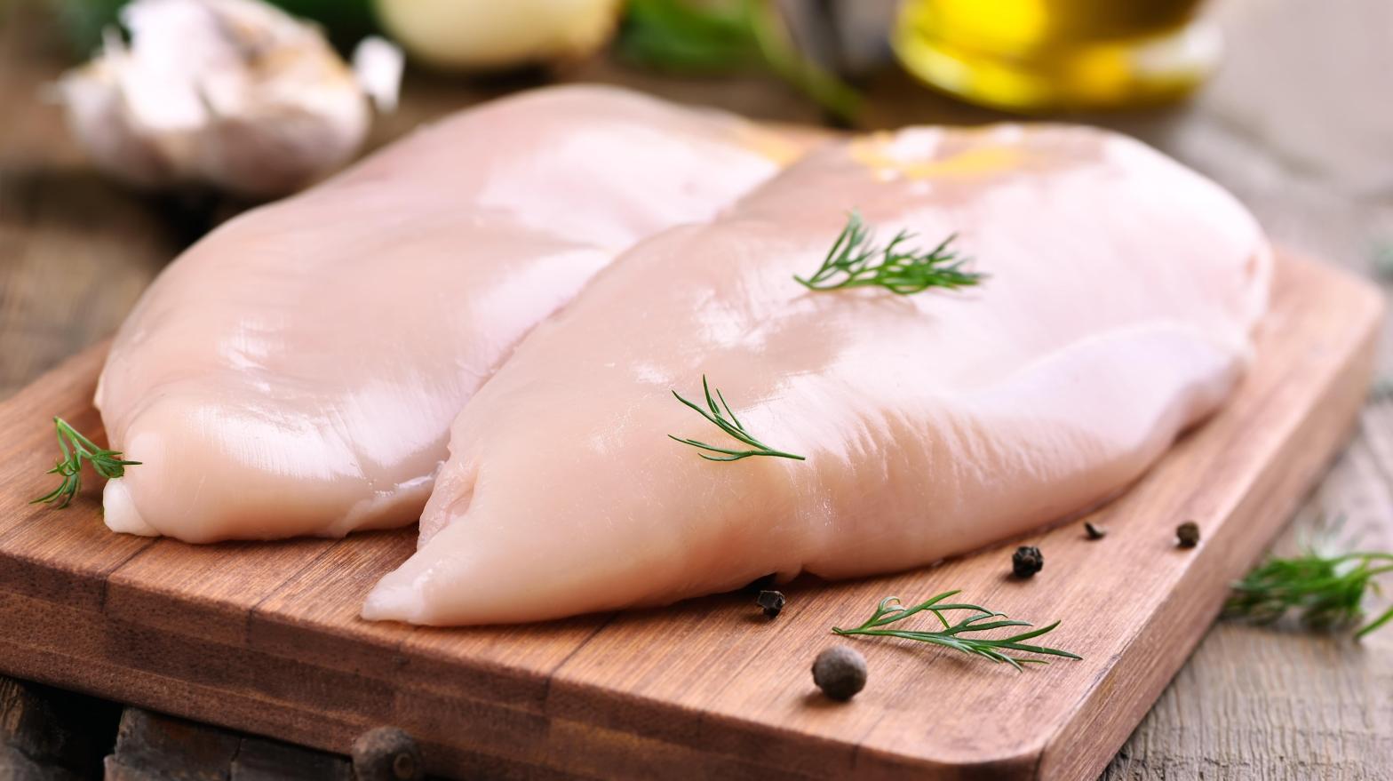 Chicken is a common source of Salmonella infection, especially if undercooked. (Image: Tatiana Volgutova, Shutterstock)