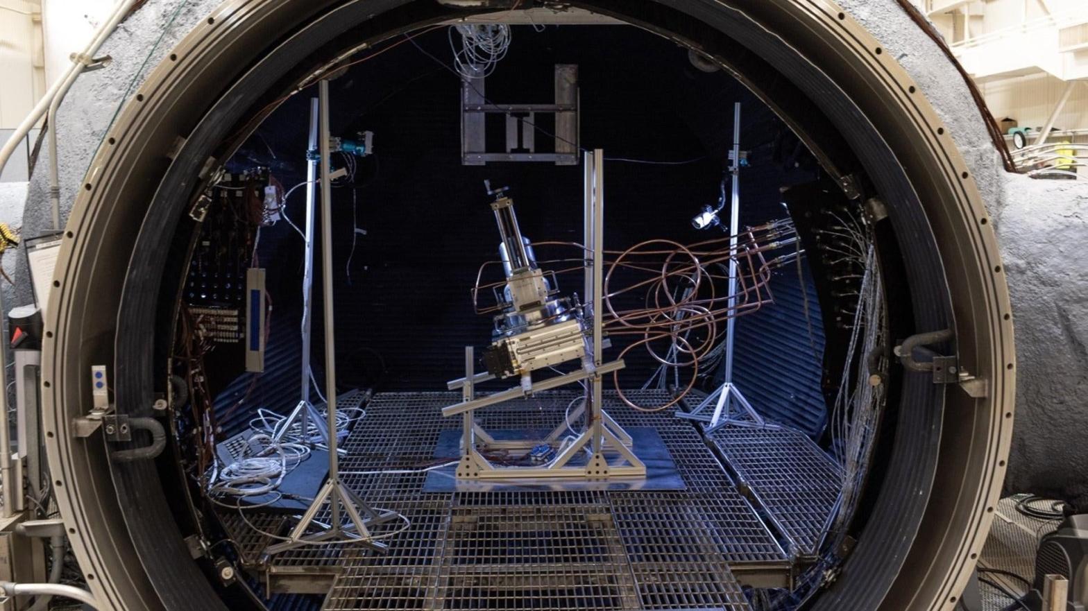 The testing chamber of NASA's Carbothermal Reduction Demonstration (CaRD). (Photo: NASA/Brian Sacco)