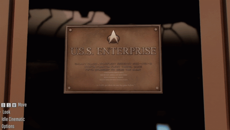 This 3D model of the Starship Enterprise-C from Star Trek: The Next Generation includes a few easter eggs like working turbolift doors and access to the famed observation room and Jean-Luc Picard's office. (Gif: Rodenberry Archive / Gizmodo)