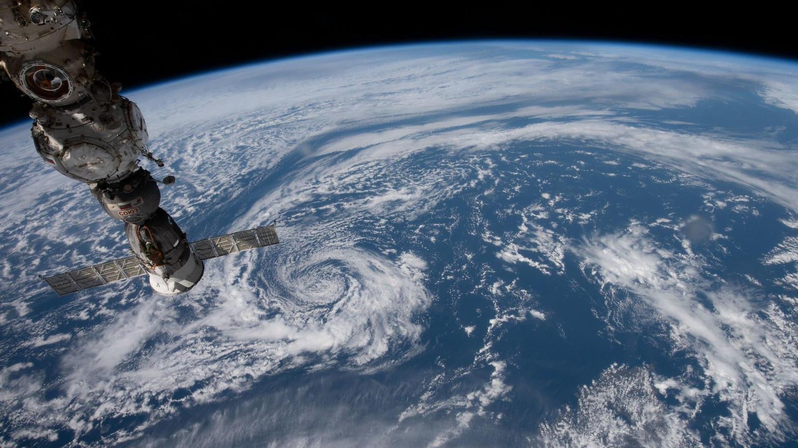 A view of the Pacific Ocean from the ISS on April 17, 2023.  (Photo: NASA)
