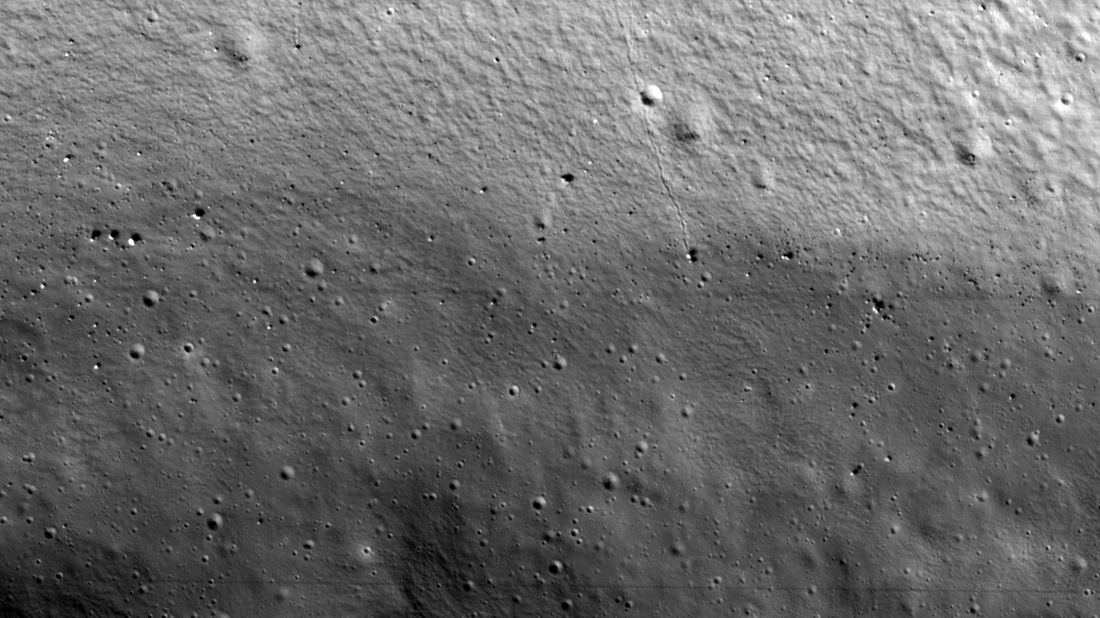 ShadowCam captured Shackleton crater in unprecedented detail.  (Image: NASA/KARI/ASU)