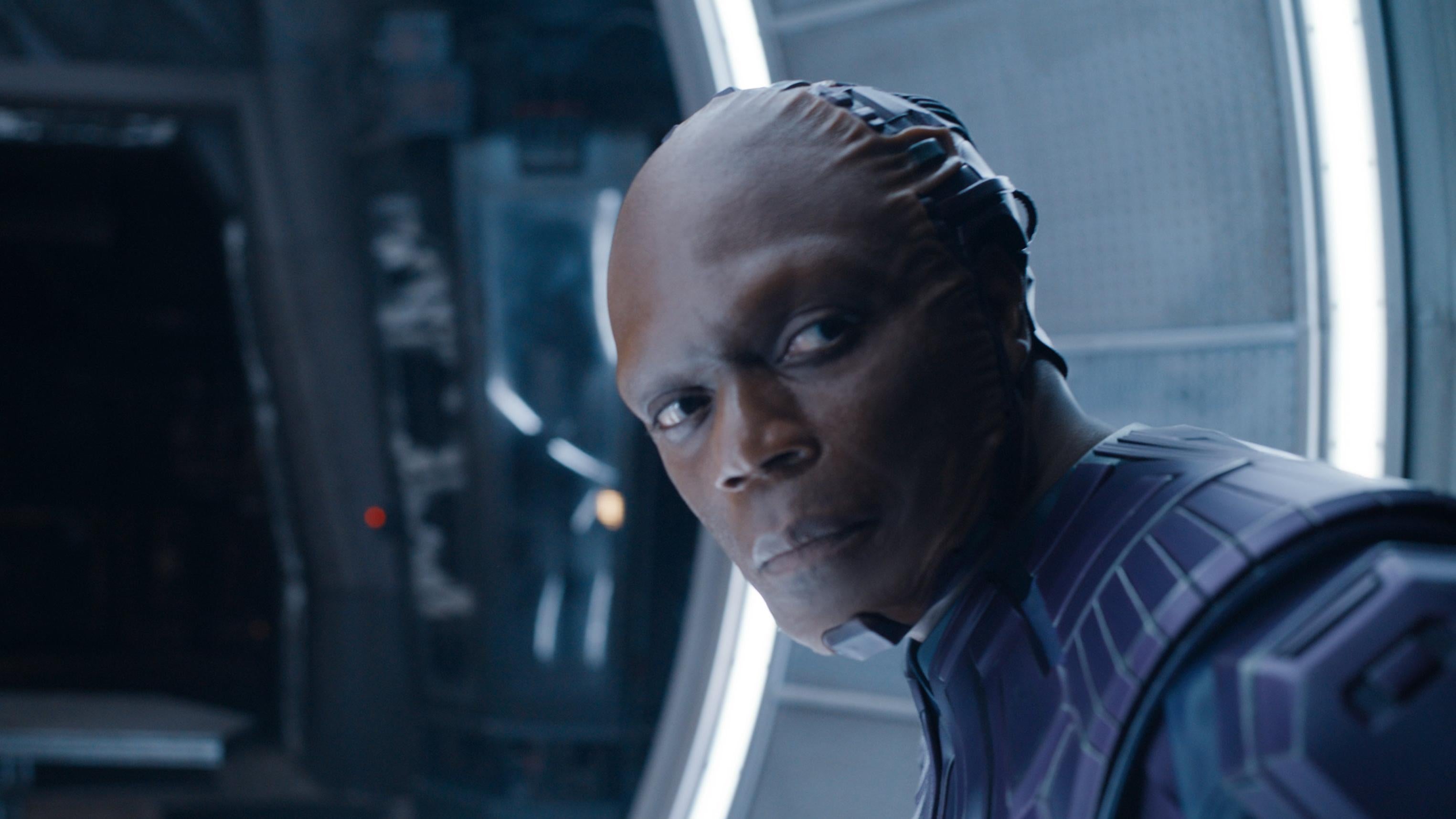 Chukwudi Iwuji as the High Evolutionary in Guardians 3. (Image: Marvel Studios)
