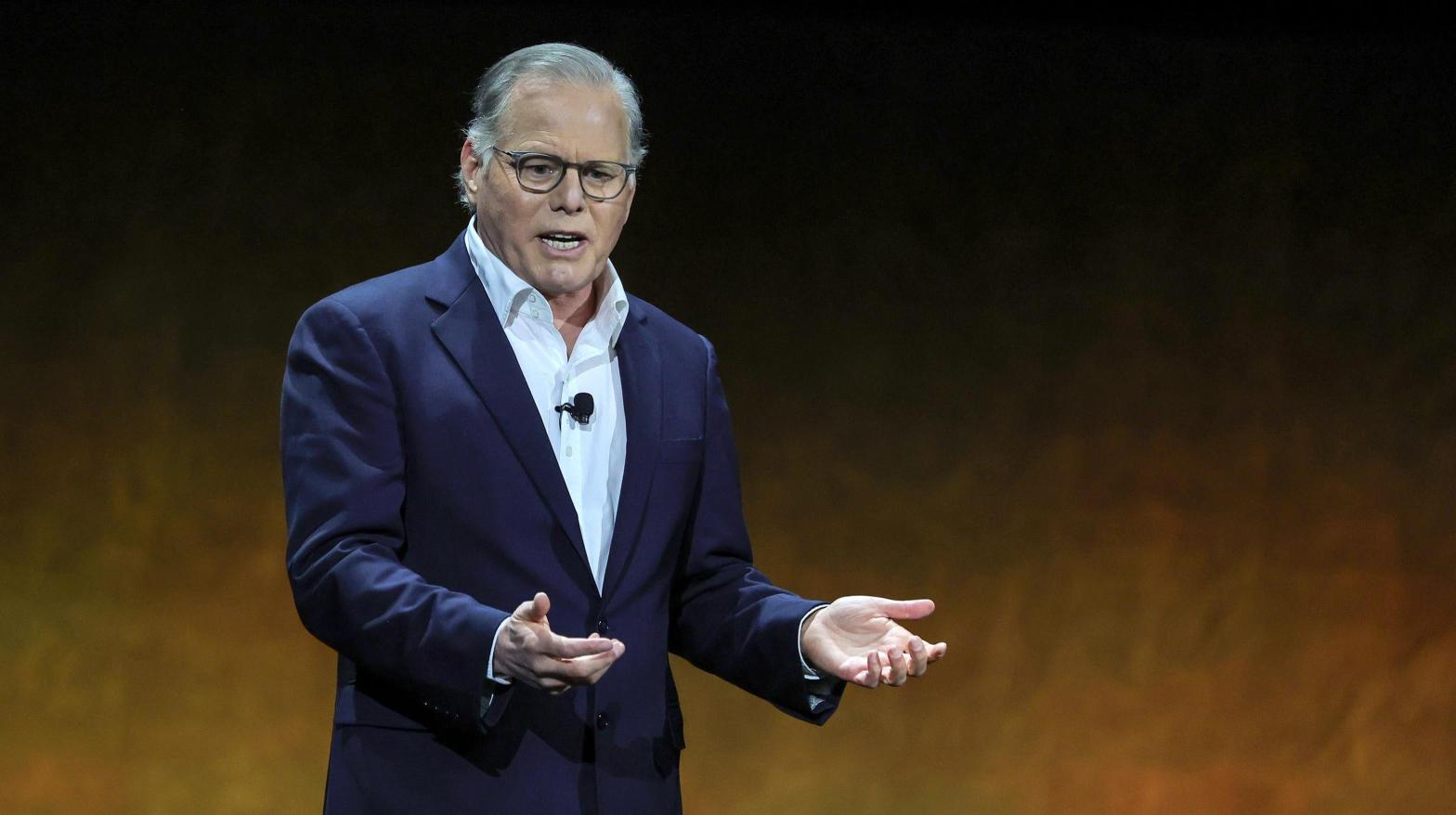 Warner Bros. Discovery president and CEO David Zaslav speaks onstage during the Warner Bros. Pictures Studio presentation during CinemaCon on April 25, 2023 in Las Vegas, Nevada. (Photo: Ethan Miller/Getty Images, Getty Images)