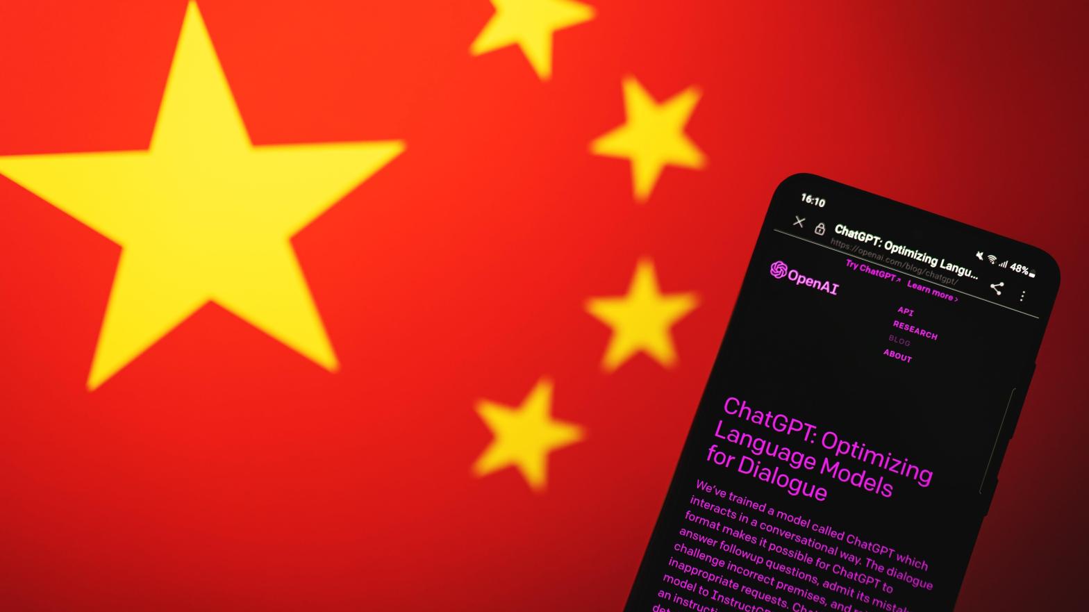 The Chinese government has officially banned OpenAI's ChatGPT while promoting other companies trying to create competing models that adhere to the CCP's censorship policies. (Image: salarko, Shutterstock)