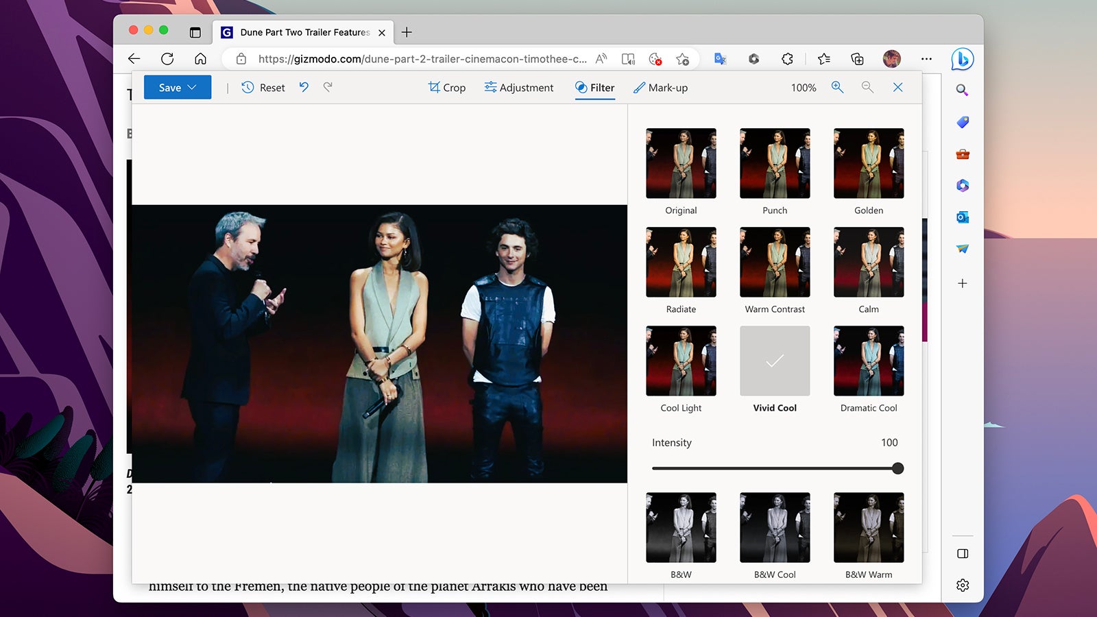 Edge now has its own image editor. (Screenshot: Microsoft Edge)
