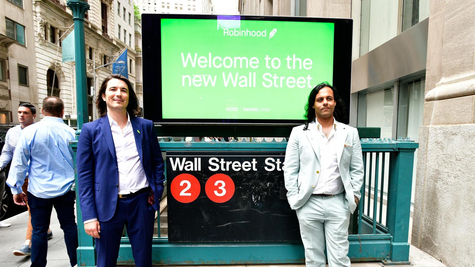 Robinhood CEO Vlad Tenev, left, said that always-on, 24-hour trading is 'how the market should work.' (Photo: Eugene Gologursky, Getty Images)