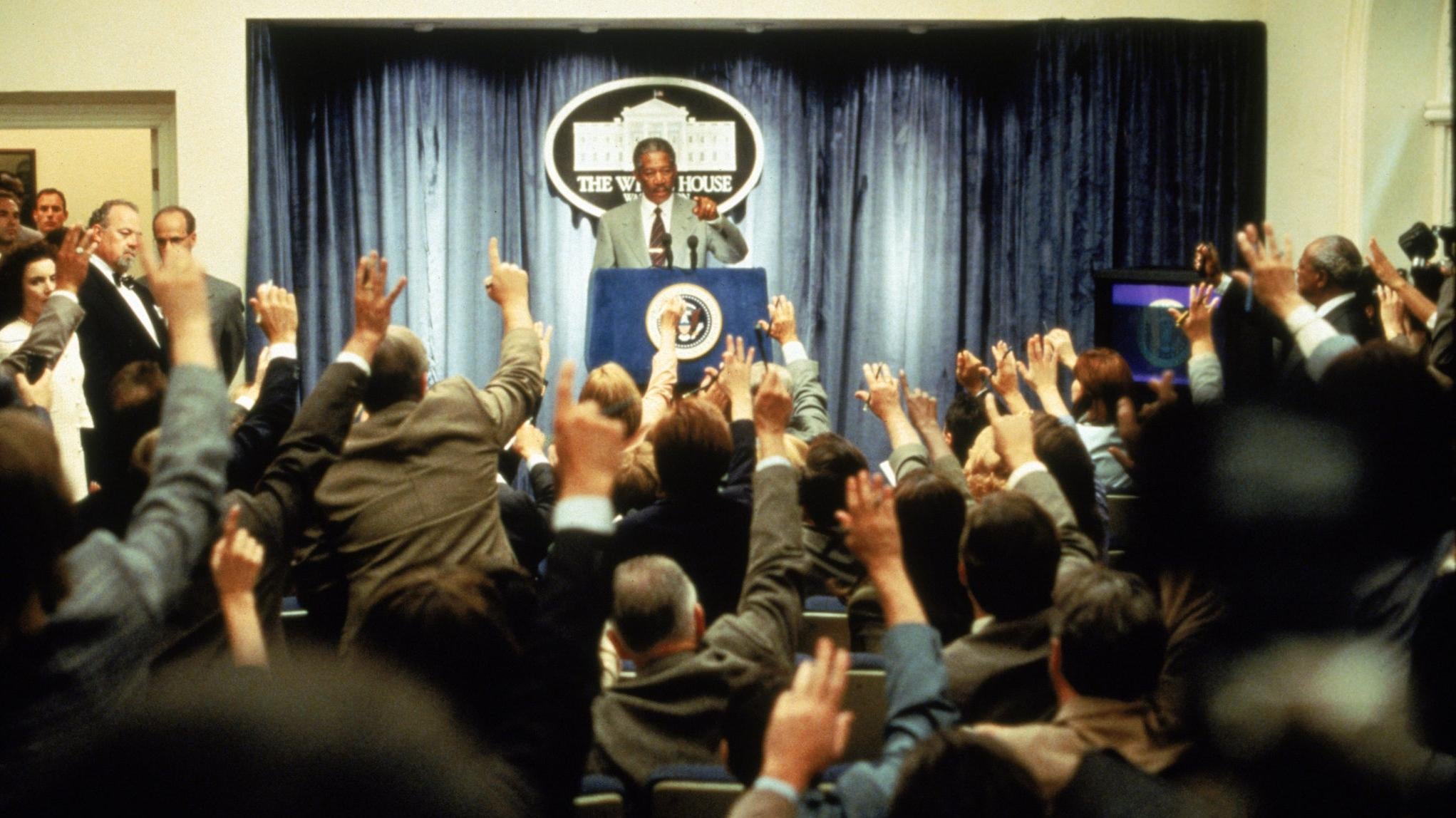 Deep Impact was the one with Morgan Freeman as the president. (Image: Paramount)