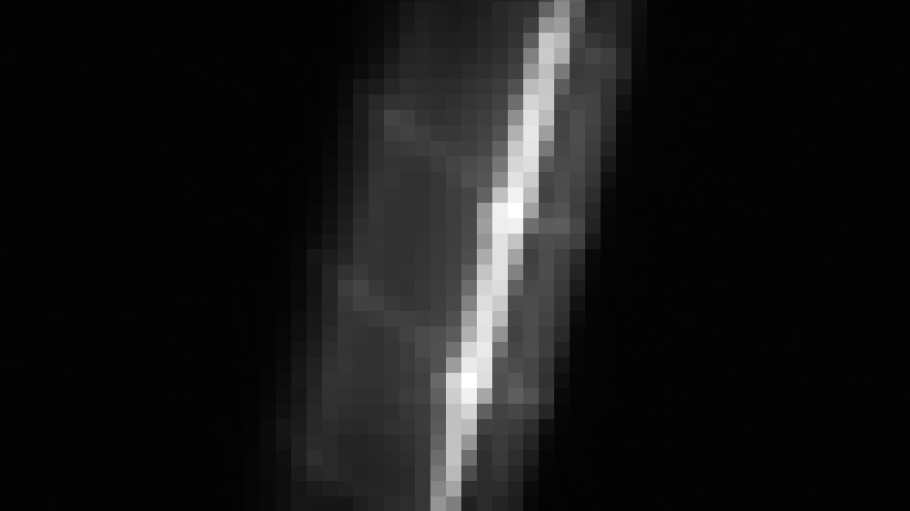 A fuzzy photo shows NASA's LRO in space. (Image: NASA/KARI/Arizona State University)