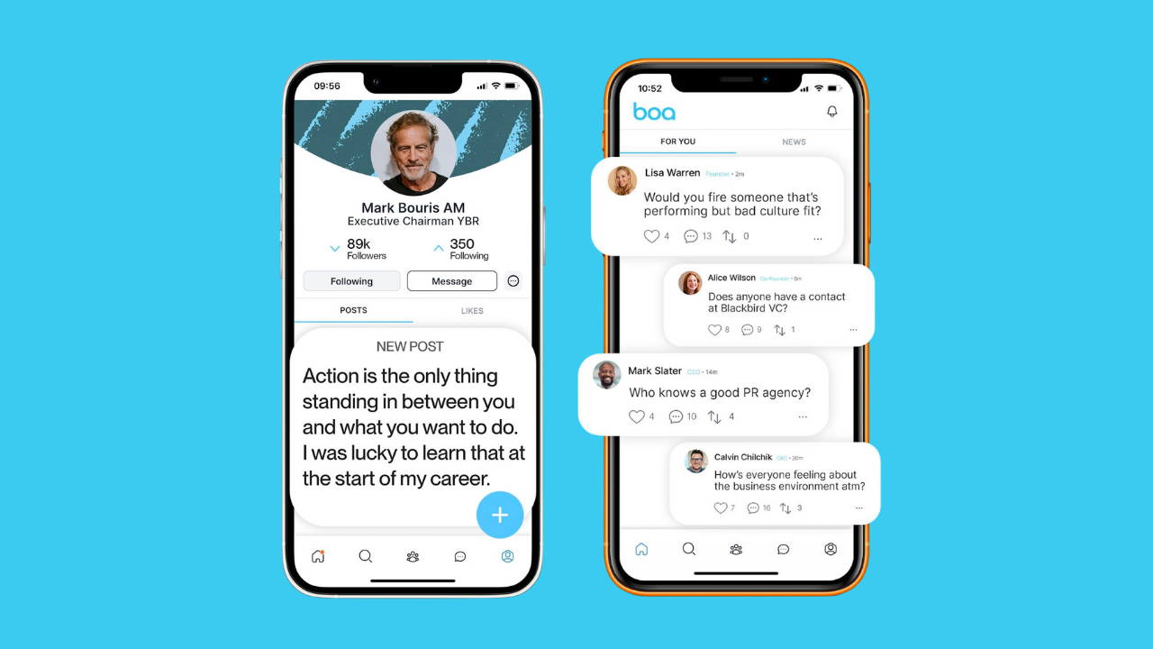 new social media platform for business owners. It’s called Boa.
