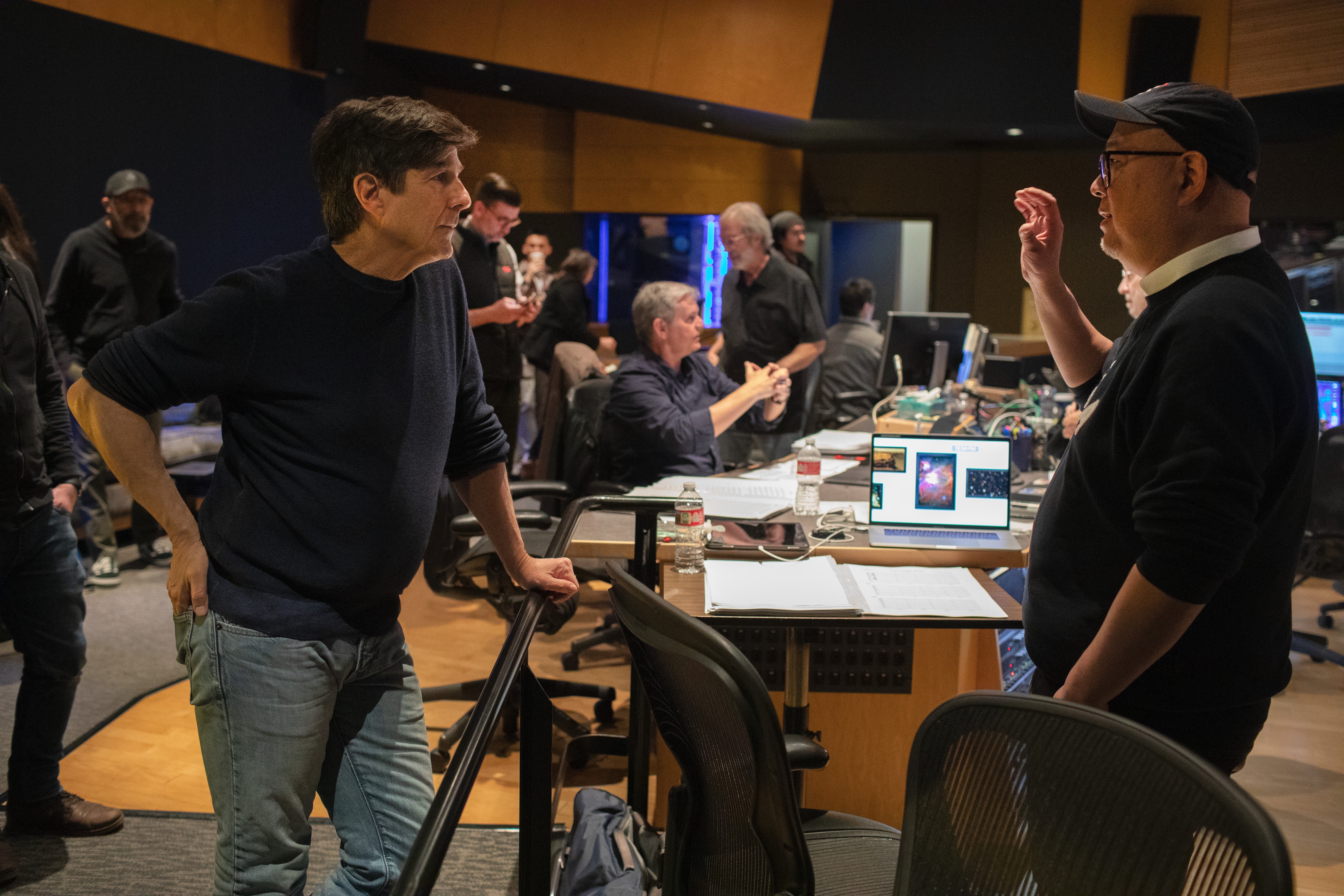 Composer Thomas Newman with director Peter Sohn (Image: Pixar)