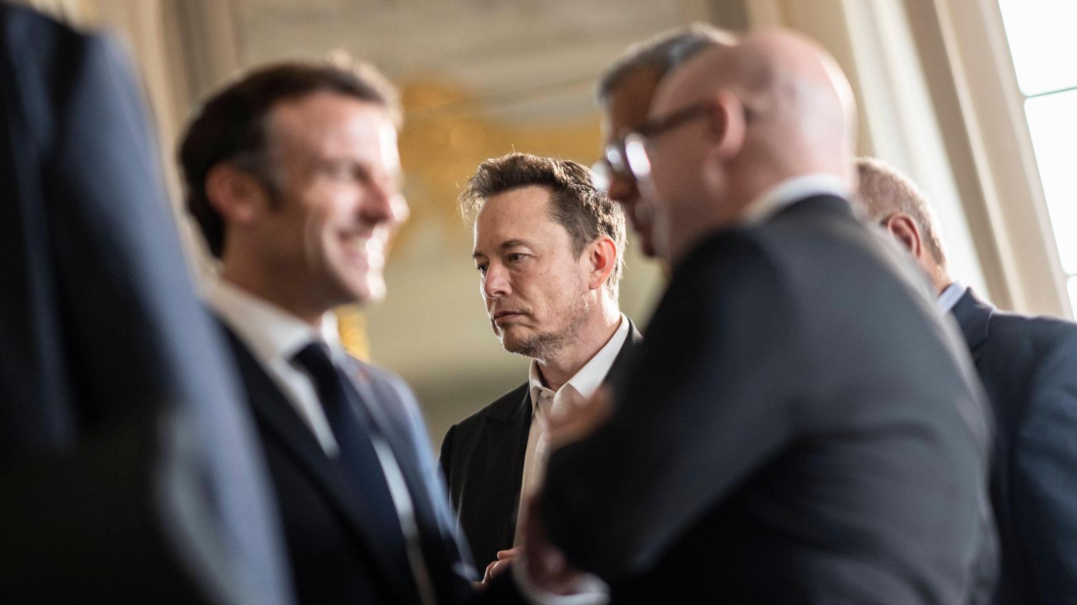 Boy genius Elon Musk at a political summit in France.  (Photo: ELIOT BLONDET-POOL/SIPA, AP)