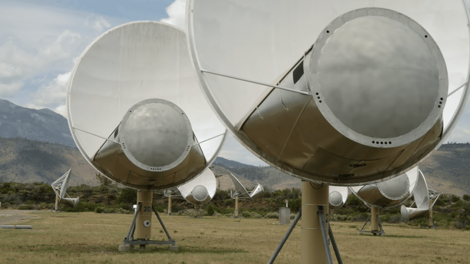 Radar dishes at the the Green Bank Observatory. (Screenshot: SETI Institute)