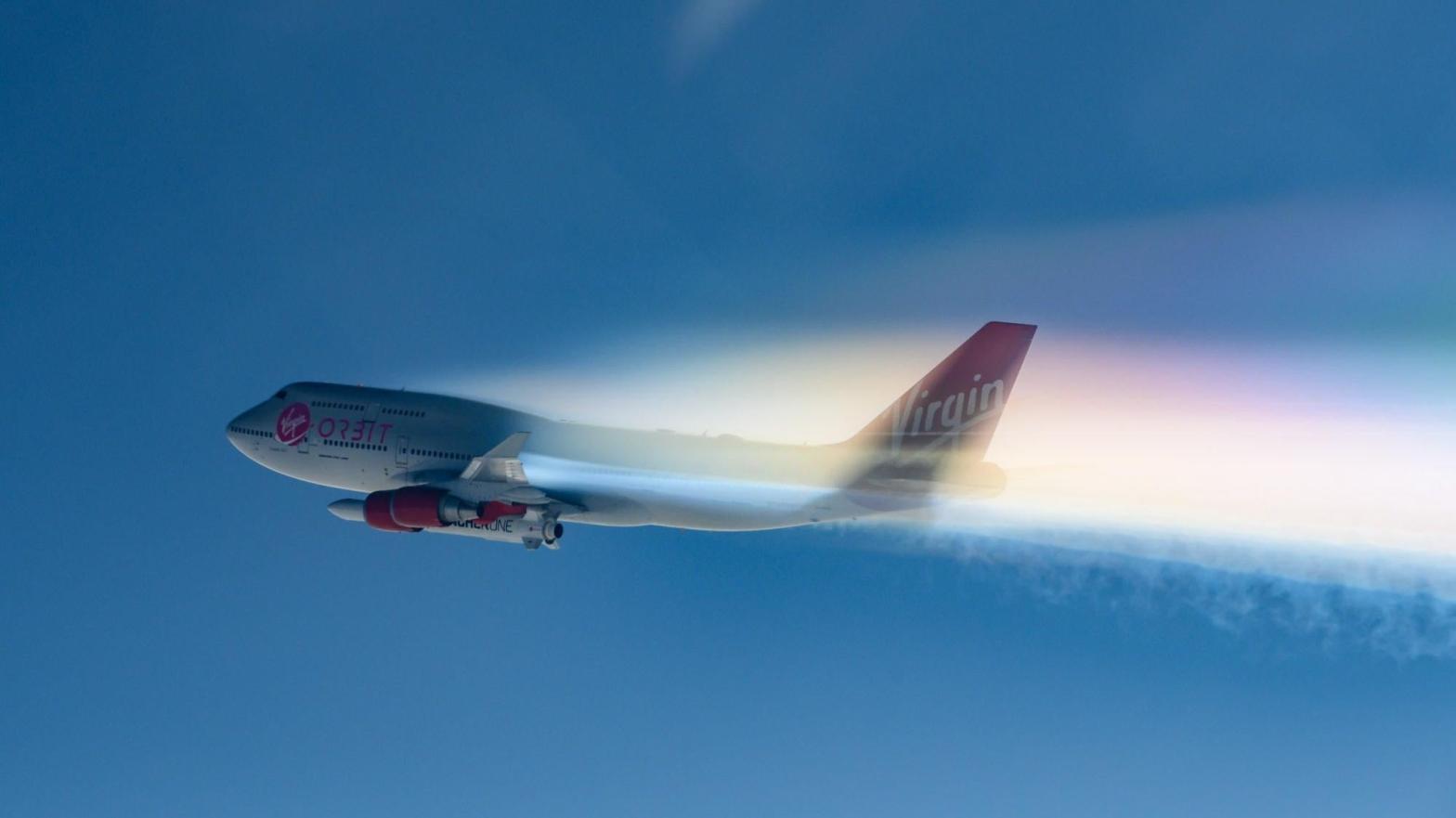 Cosmic Girl during the Above the Clouds mission in January 2022. (Image: Virgin Orbit)