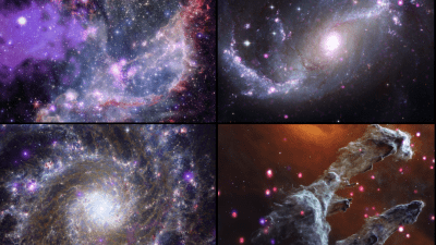 NASA Telescopes Team Up to Produce Stupendously Purple Views of Space
