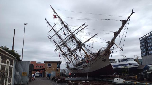 112-Year-Old Antarctic Tall Ship Topples Over In Drydock