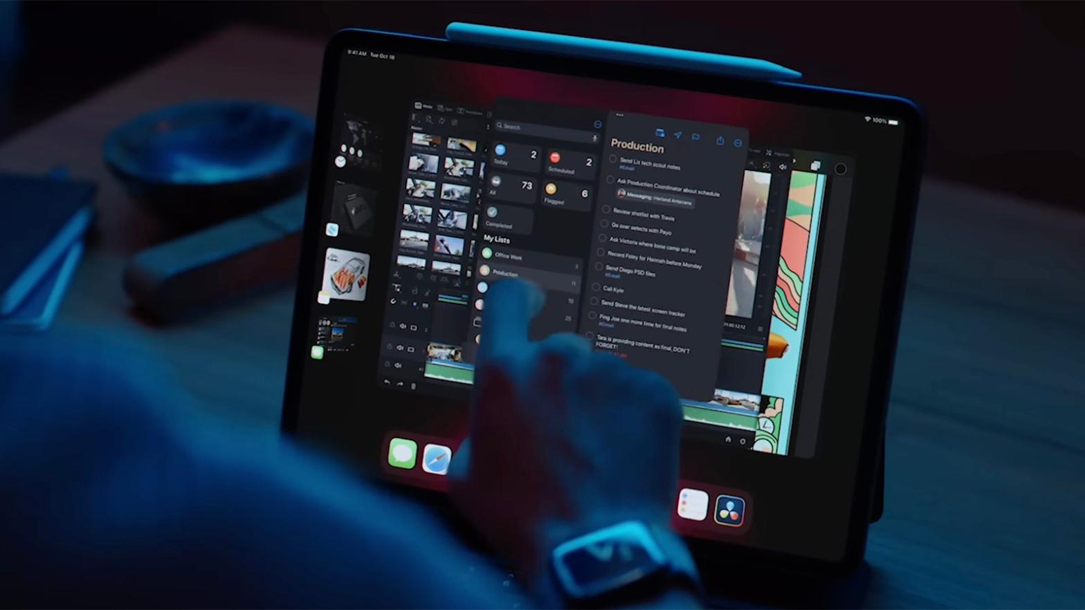 Stage Manager on the iPad. (Image: Apple)
