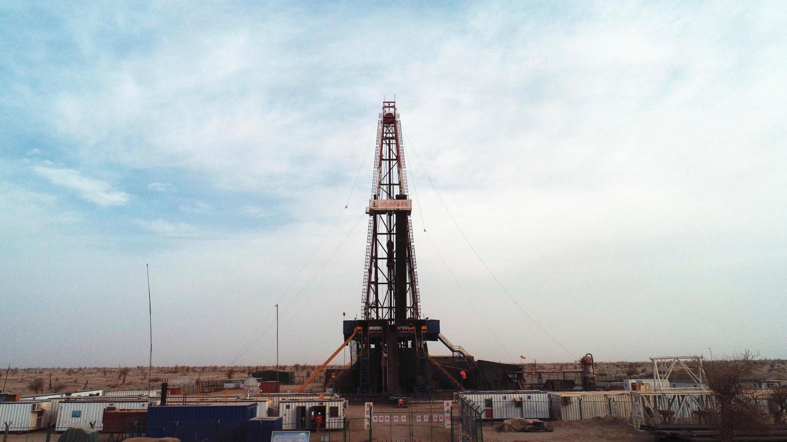 Well at the Shunbei oil and gas field belonging to Sinopec Northwest Oil Field Co. in Tarim Basin of northwest China's Xinjiang Uygur Autonomous Region, on February 21, 2019. (Photo: Imaginechina, AP)