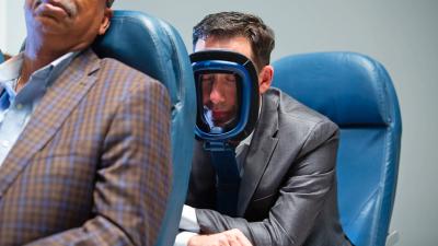 This Plane Face Rest Promises a More Comfortable Flight