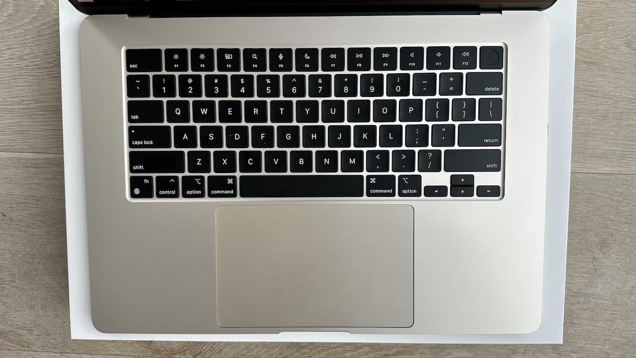 The keyboard of the 15” MacBook Air