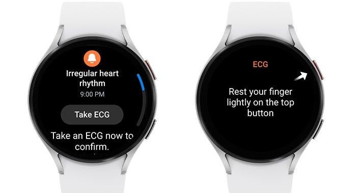 What should show up when the Galaxy Watch detects AFib. (Image: Samsung)