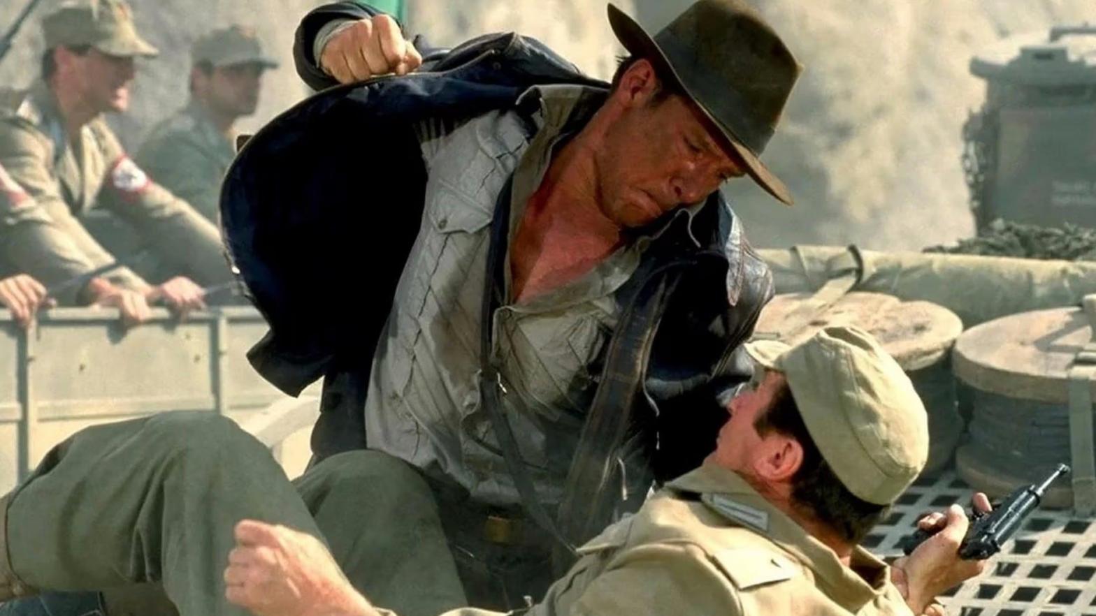 Indiana Jones punching a Nazi. (Image: Lucasfilm)