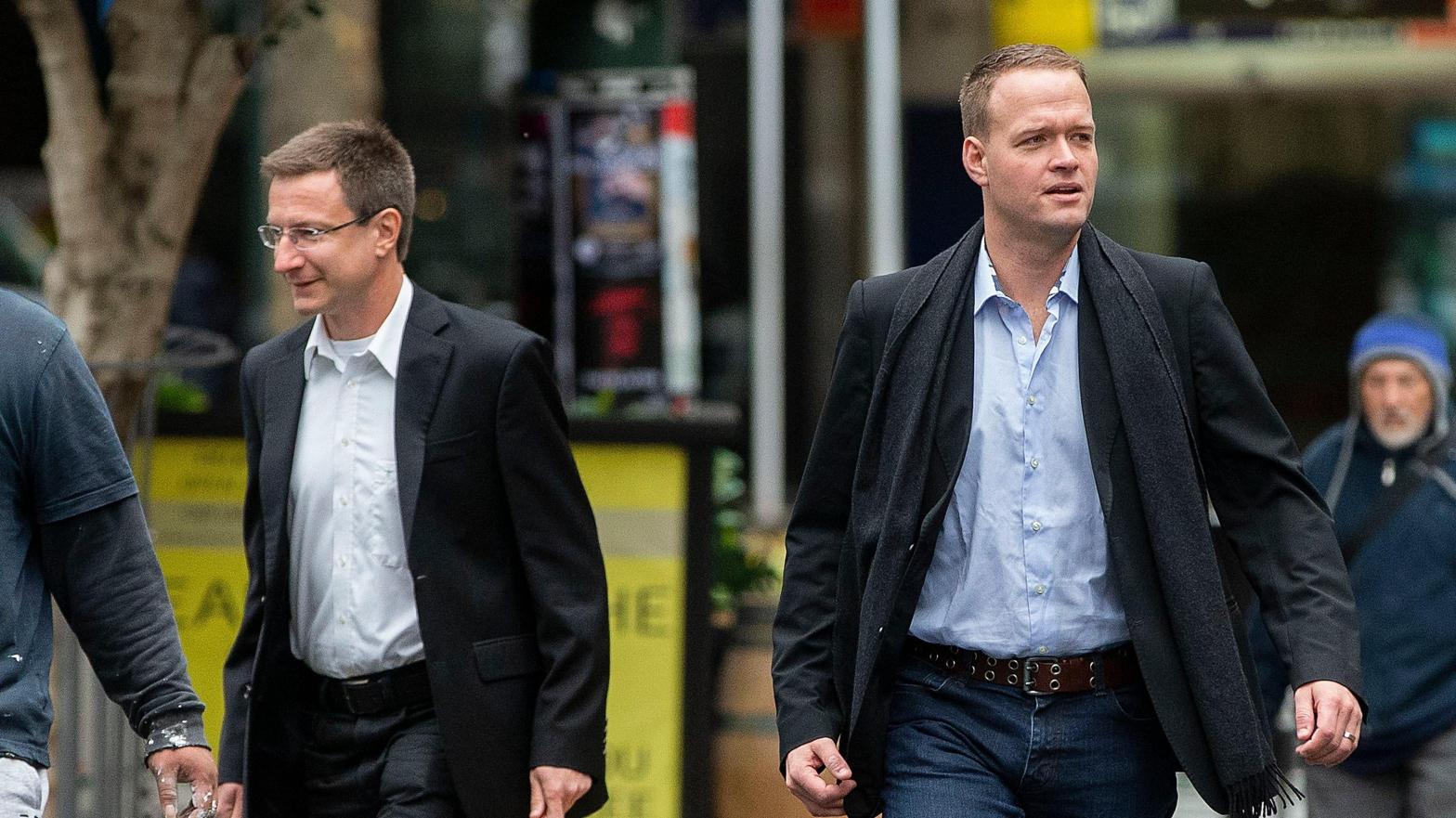 Mathias Ortmann (left) and Bram van der Kolk (right) were two of the leaders of the Megaupload site, and a New Zealand judge claimed the pair had the know-how to keep the pirating site running for nearly seven years. (Photo: Hagen Hopkins, Getty Images)