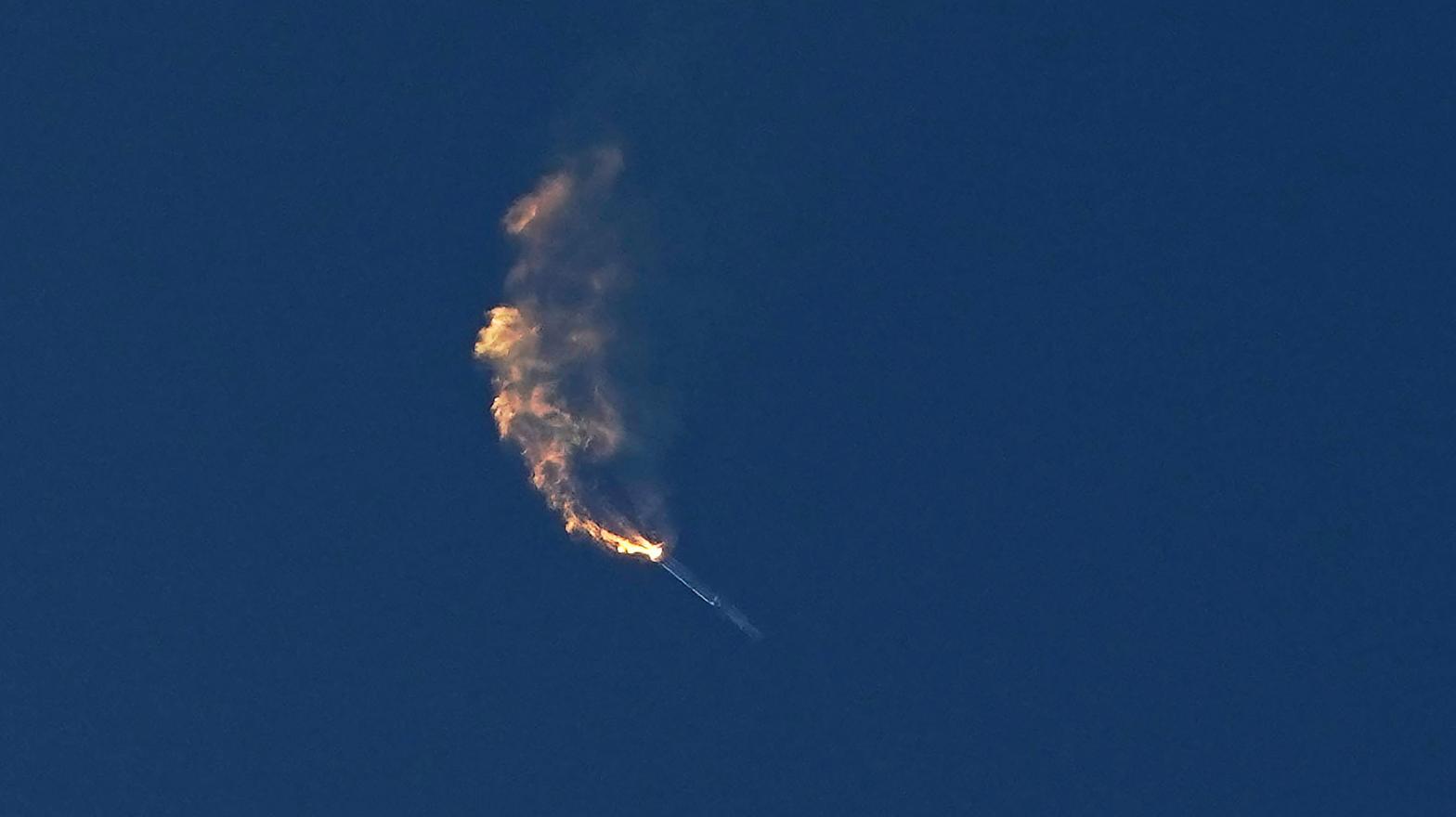 SpaceX's Starship was forced to self destruct on its first flight test from Starbase in Boca Chica, Texas on April 20, 2023.  (Photo: Eric Gay, AP)