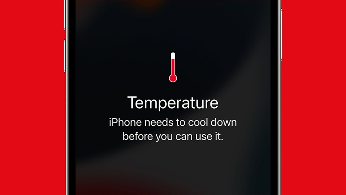The iPhone temperature warning. (Screenshot: Apple)