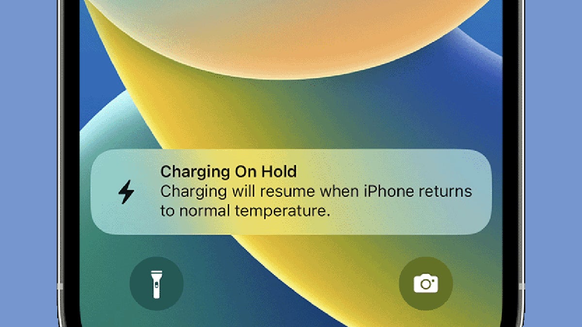 Your iPhone may refuse to charge if it gets too hot. (Screenshot: Apple)