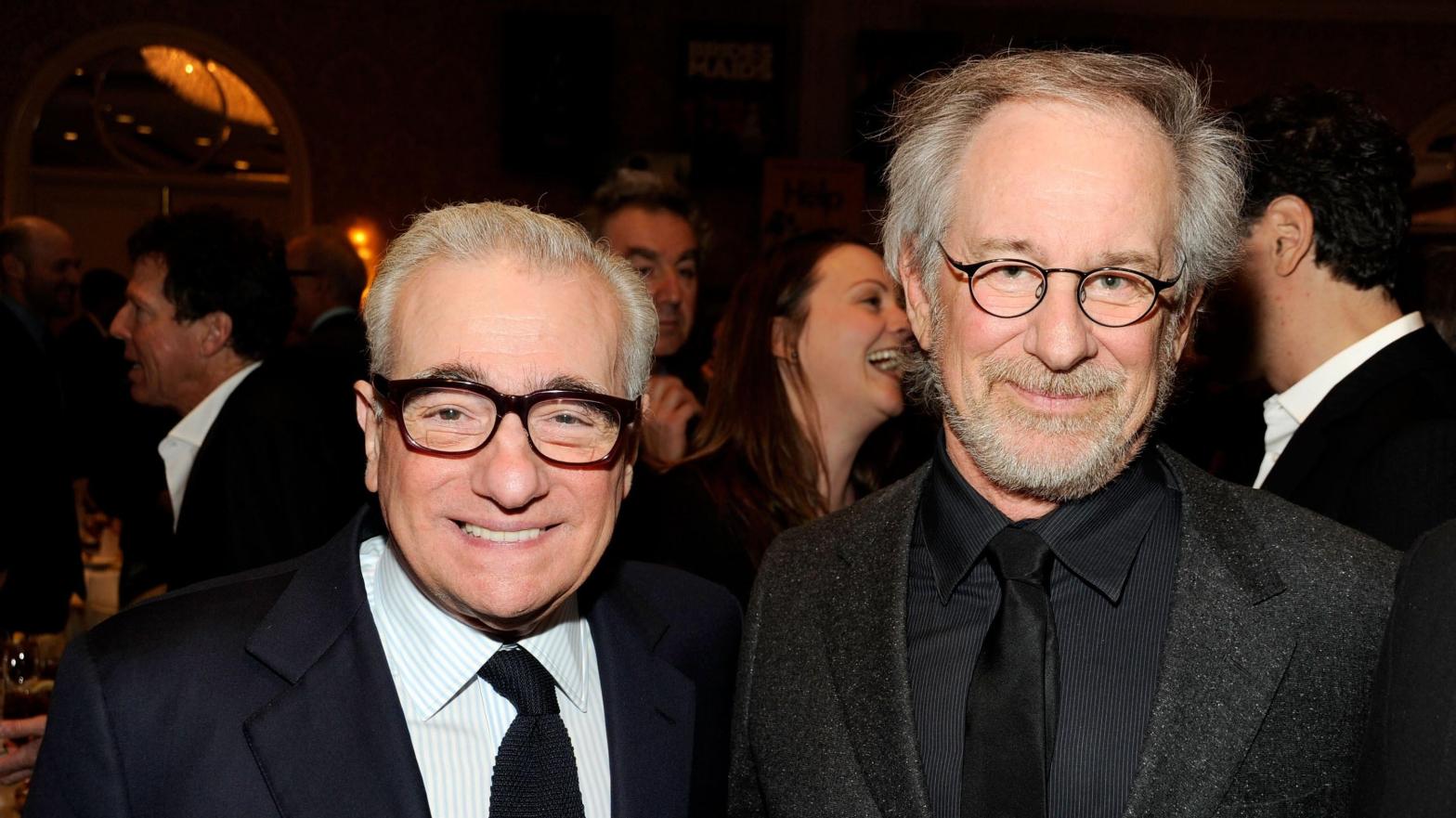 Martin Scorsese and Steven Spielberg, along with Paul Thomas Anderson, will now be part-time stewards of Turner Classic Movies alongside Warner Bros. film execs Mike De Luca and Pam Abdy. (Photo: Frazer Harrison, Getty Images)