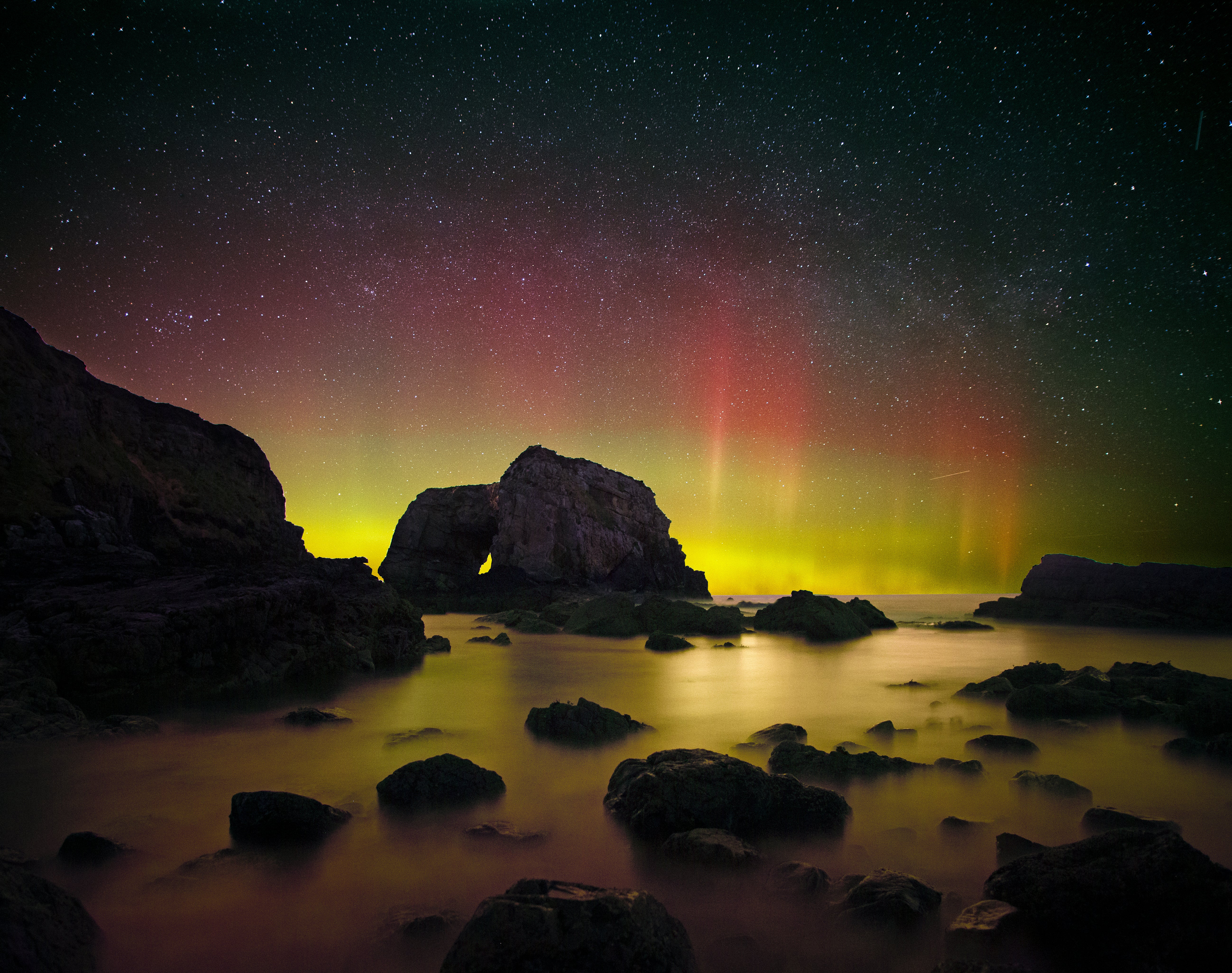 The aurora as seen from Ireland. (Photo: Brendan Alexander)