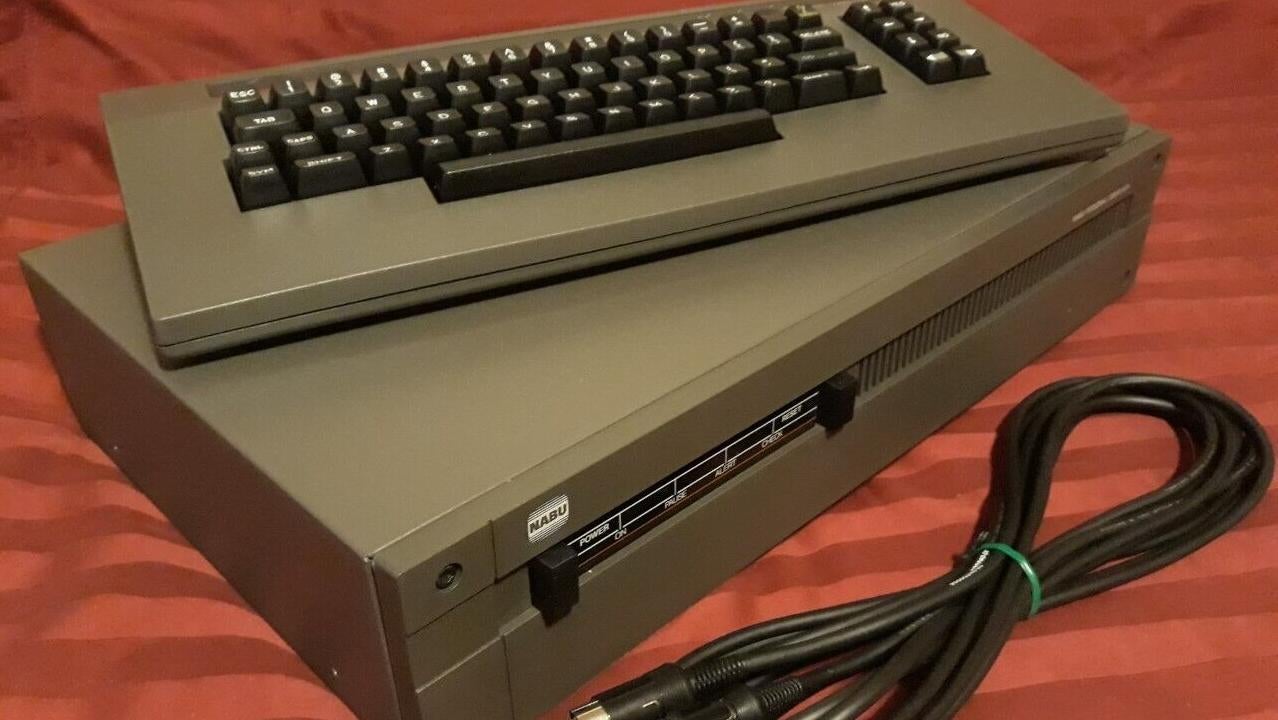The NABU PC came with both a main unit plus a keyboard. It required a separate adaptor box to actually connect to the NABU network. (Photo: Pellmill-llc)