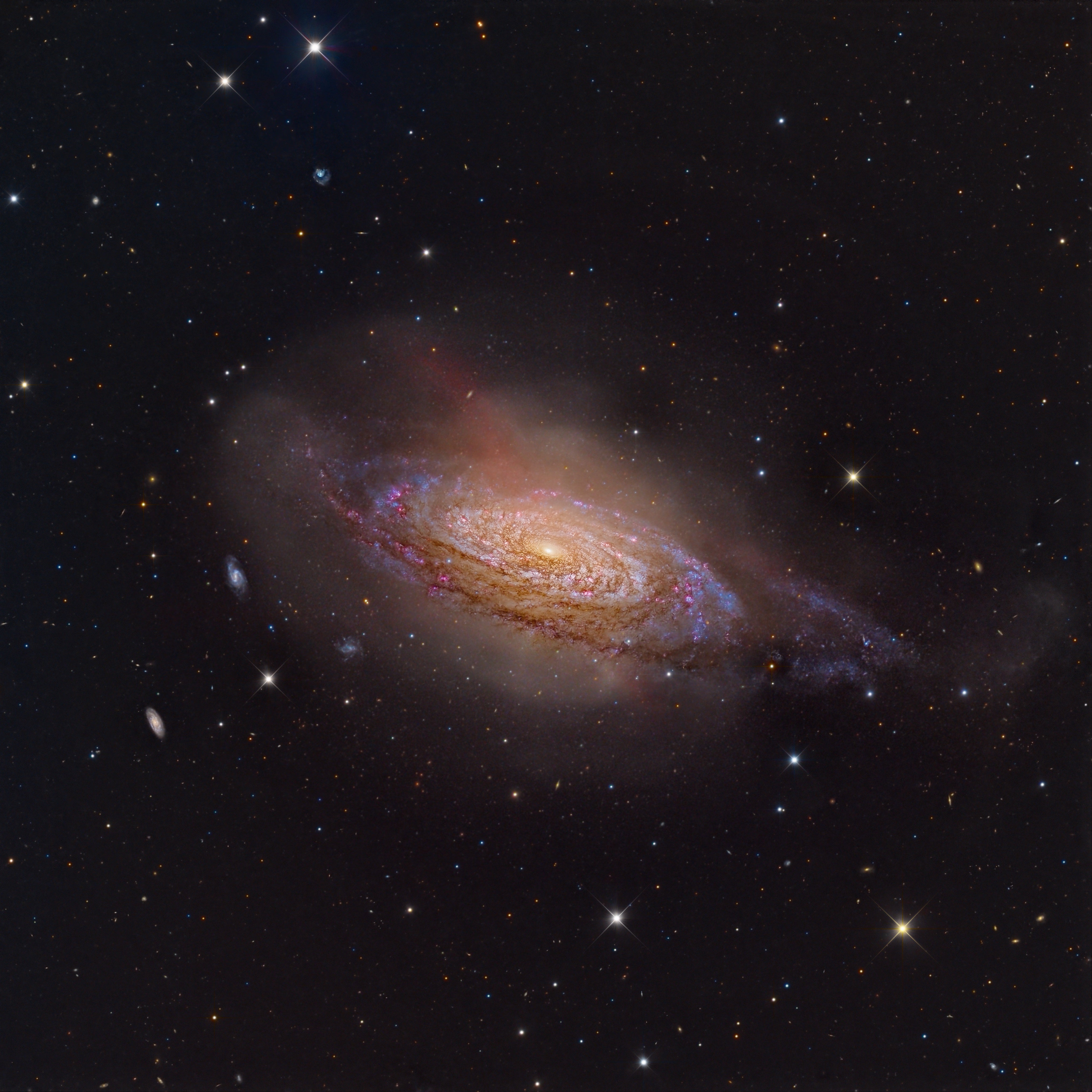 NGC 3521, a spiral galaxy. (Image: Mark Hanson; Mike Selby)