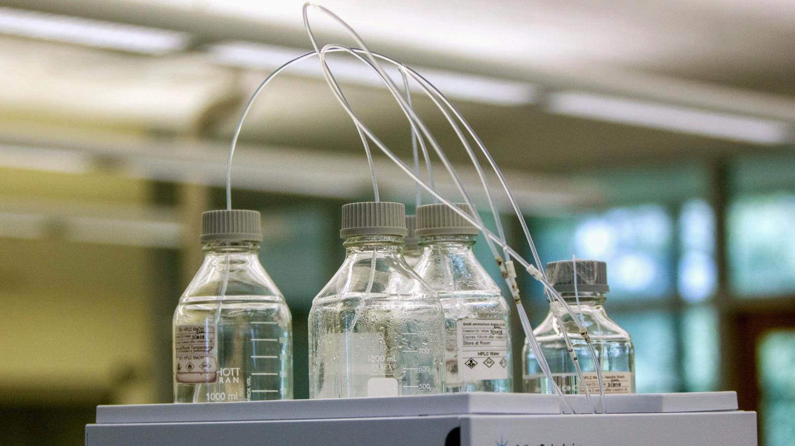 Equipment used to test for perfluoroalkyl and polyfluoroalkyl substances, aka PFAS, in drinking water at Trident Laboratories in Holland, Michigan in 2018.  (Photo: Cory Morse/The Grand Rapids Press via AP, AP)