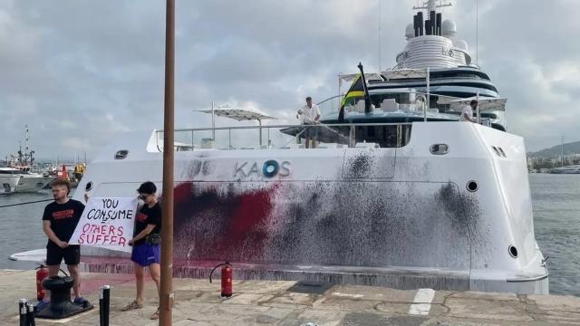 Spanish Activists Spray Painted Yacht Allegedly Owned By Walmart Billionaire
