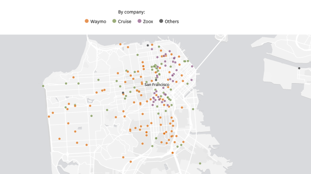 A New Map Shows Every Autonomous Car Crash in San Francisco Since 2022